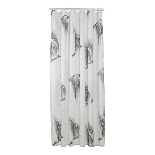 Coram zuhanyfüggönny fekete madár mintás Birds 180x200