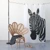 Coram zuhanyfüggönny zebra mintás 180x200 fekete