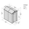 Palram 4x6 barna kerti házak Skylight