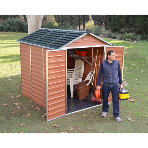 Palram 6x8 barna kerti házak Skylight