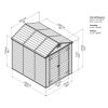 Palram 6x8 barna kerti házak Skylight