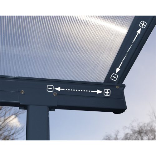 Palram 3 x 4,25 pergola Sierra 4200 szürke