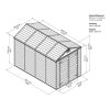 Palram 6x10 barna kerti házak Skylight