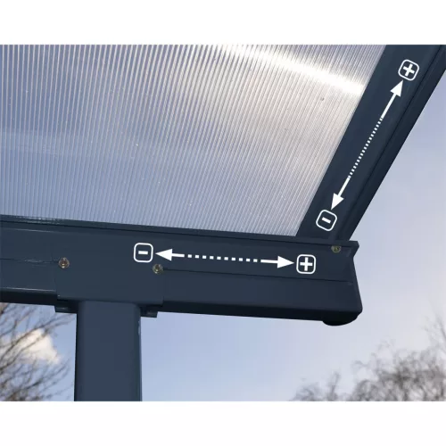 Palram 3 x 5,46 pergola Sierra 5400 szürke