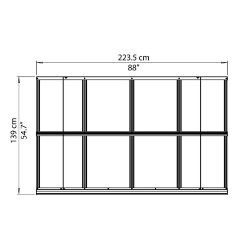 Palram bővíthető bejárati előtető Herald 2230