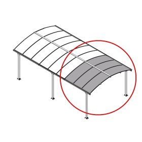 Palram bővítő elem Arcadia kocsibeállókhoz (210 cm) Canopia
