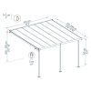 Palram 3 x 4,25 - pergola Capri 4200 szürke