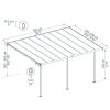 Palram 3 x 5,46 - pergola Canopia Capri 5400 szürke