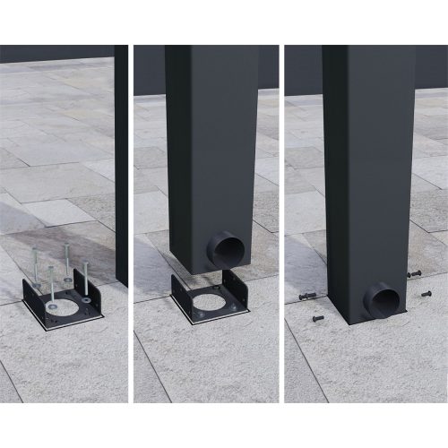 Palram 3,4 x 5,2 szurke Luxus kategóriás teraszfedő Canopia Stockholm