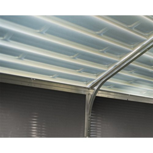 Palram 8' x 10' antracit heavy duty tágas kerti tároló Canopia Rubicon