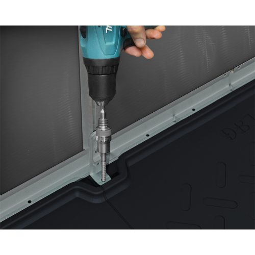 Palram 8' x 8' antracit heavy duty tágas kerti tároló Canopia Rubicon