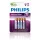 Philips lítium ultra mikro elem AAA (FR03LB4A/10) (1,5V) B4