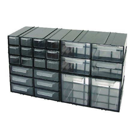 Kombinált műanyag tárolószekrény - 230x125x140mm/4fiók