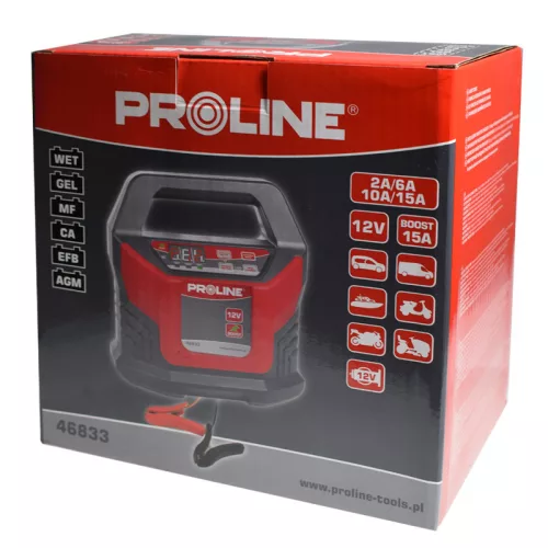 Proline akkumulátor töltő indítássegítővel - 12v / 2-6-10-15a