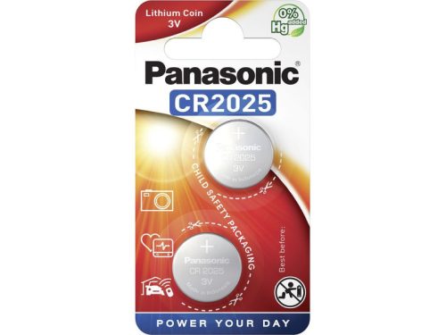 Panasonic lítium gombelem 3 V (2 db/cs) CR2025
