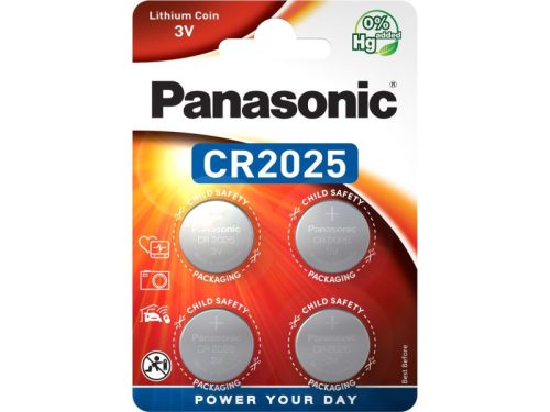 Panasonic lítium gombelem 3 V (4 db/cs) CR2025