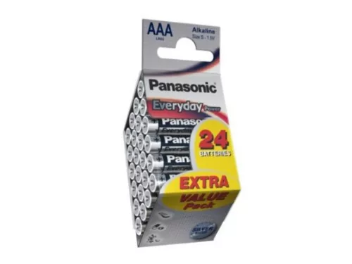Panasonic AAA/mikro tartós alkáli elem 1,5 V (24 db/cs)