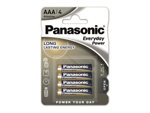 Panasonic AAA/mikro tartós alkáli elem 1,5 V (4 db/cs)