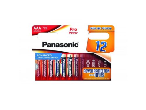 Panasonic AAA/mikro tartós alkáli elem 1,5 V (12 db/cs)