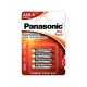 Panasonic AAA/mikro tartós alkáli elem 1,5 V (4 db/cs)