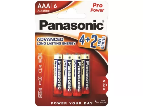 Panasonic AAA/mikro tartós alkáli elem 1,5 V (6 db/cs)
