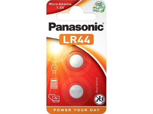 Panasonic alkáli gombelem 1,5 V (2 db/cs) LR44