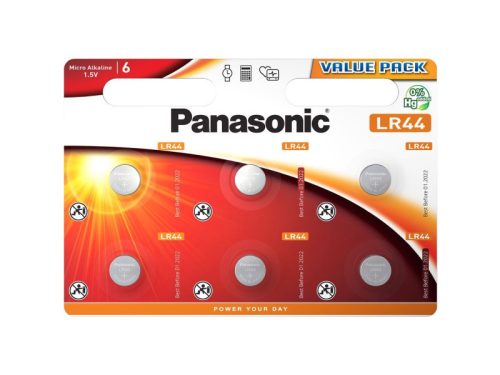 Panasonic alkáli gombelem 1,5 V (6 db/cs) LR44