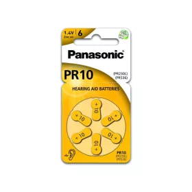Panasonic  Cink-levegő hallókészülék elem 1,4 V (6 db/cs) PR10