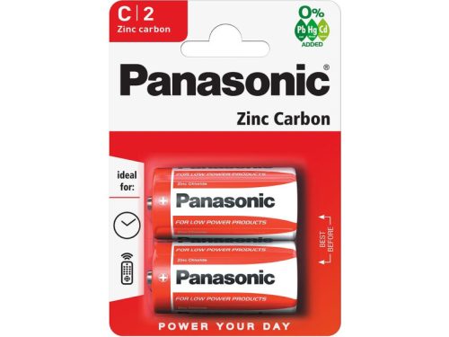 Panasonic C/baby cink-mangán tartós elem 1,5 V (2 db/cs)