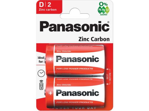 Panasonic D/góliát cink-mangán tartós elem 1,5 V (2 db/cs)