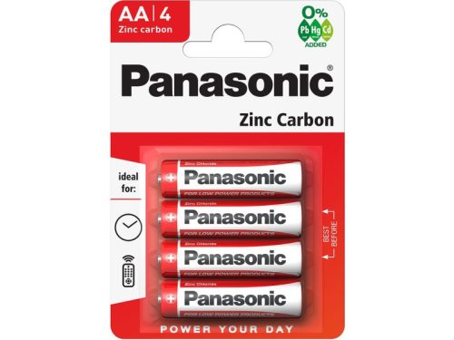 Panasonic AA/ceruza cink-mangán tartós elem 1,5 V (4 db/cs)