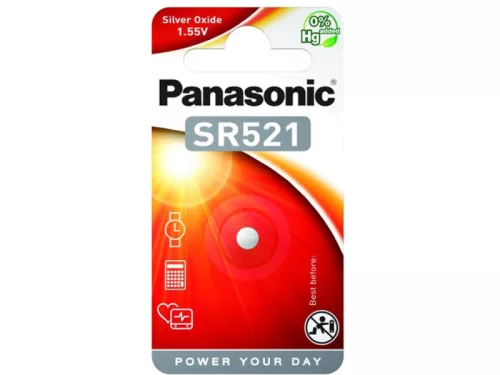 Panasonic ezüstoxid gombelem 1,55 V SR521