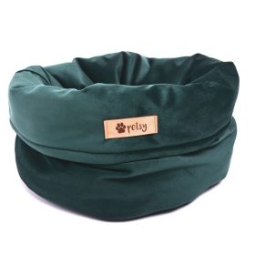 ROYAL BASKET kutya, macska bársonyos poliészter fekhely - zöld - ? 40 cm