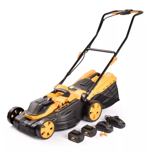 Riwall akkus fűnyíró - 20 V, 2x 4 Ah akku + töltő pro RALM 3820 set