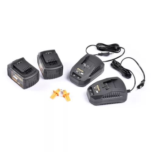 Riwall akkus fűnyíró - 20 V, 2x 4 Ah akku + töltő pro RALM 3820 set