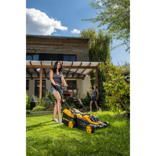 Riwall akkus fűnyíró 20V s szénkefe nélküli motorral (akku és töltő nélkül) pro rALM 3820