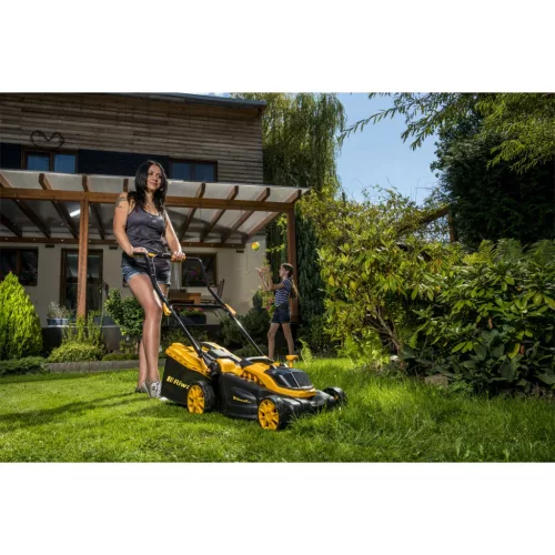 Riwall akkus fűnyíró 20V s szénkefe nélküli motorral (akku és töltő nélkül) pro rALM 3820