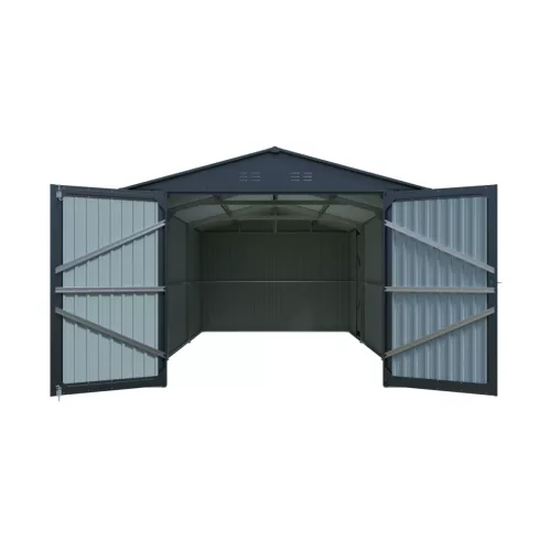 Riwall PRO fém garázs 3 x 6 m nyeregtetővel RMCG 20x10 Anthracite