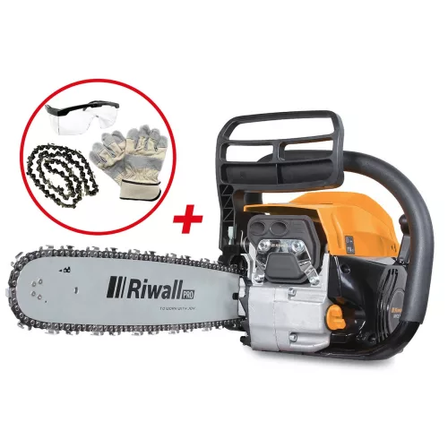 Riwall benzinmotoros láncfűrész 49 cm3 motorral és ajándék tartozékokkal pro rPCS 5140 SET