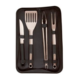 Riwall PRO 4-részes prémium rozsdamentes acél grilleszköz készlet RBBQ 4B SET
