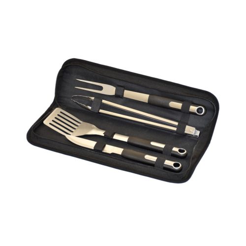 Riwall PRO 4-részes prémium rozsdamentes acél grilleszköz készlet RBBQ 4B SET