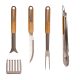 Riwall PRO 4-részes prémium rozsdamentes acél grilleszköz készlet RBBQ 4W SET