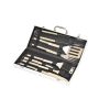 Riwall PRO 7-részes rozsdamentes acél grilleszköz készlet kofferben RBBQ 7S SET