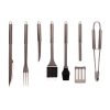 Riwall PRO 7-részes rozsdamentes acél grilleszköz készlet kofferben RBBQ 7S SET