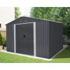 Riwall 8x10 antracit - fém kerti tároló 3 x 2,4 m nyeregtetővel pro rMSA