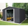 Riwall 8x10 antracit - fém kerti tároló 3 x 2,4 m nyeregtetővel pro rMSA