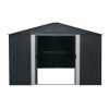 Riwall PRO fém kerti tároló 3 x 3,7 m nyeregtetővel (antracit) RMSA 12x10 Anthracite