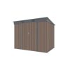Riwall 6x8 barna fém kerti tároló 2,4 x 1,8 m lapostetővel pro rMSP