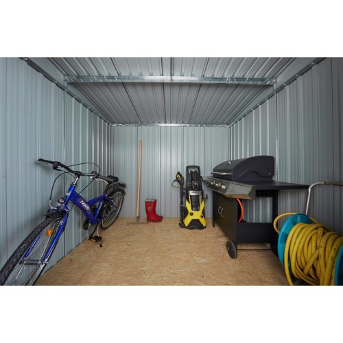 Riwall PRO fém kerti tároló 2,4 x 2,8 m lapostetővel RMSP 9x8 antracit LUX