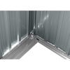 Riwall PRO fém kerti tároló 2,4 x 2,8 m lapostetővel RMSP 9x8 antracit LUX
